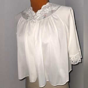 Vintage Shadowline delicate bed jacket  Sz S